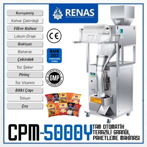 CPM5000Y- Tam Otomatik Terazili Granül Paketleme Makinası - 50-5000gr