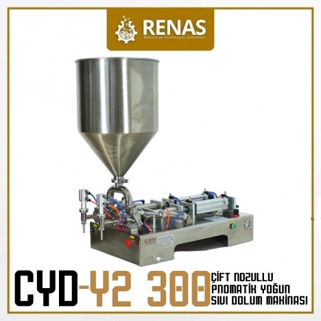 CYD-Y2 300 - Yarı Otomatik 2 Nozullu Sıvı Dolum Makinası - 20-300ml