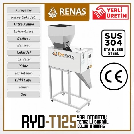 cost of RYD-T125 Semi Automatic Weighing Powder and Granule Filling Machine - 50-2500gr in turkey