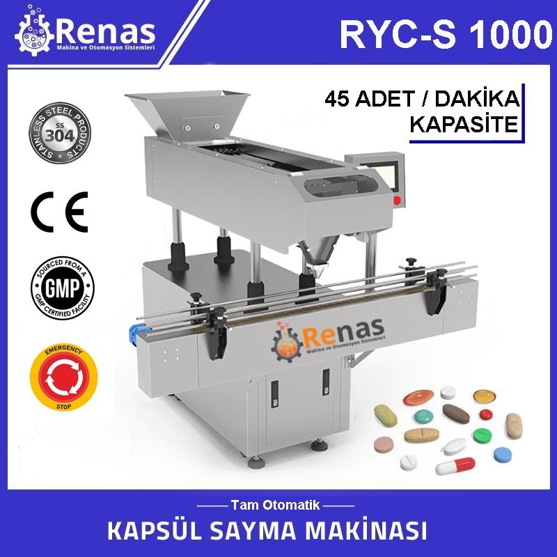RYC-S1000 Tam Otomatik Konveyörlü Kapsül Sayma Makinası