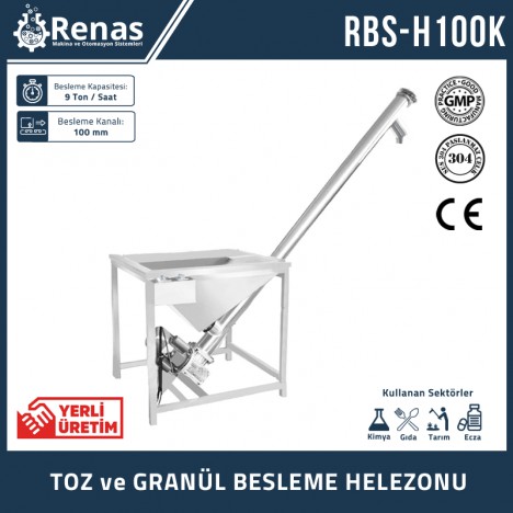 RBS-H100K - Toz ve Granül Besleme Helezonu - 100mm