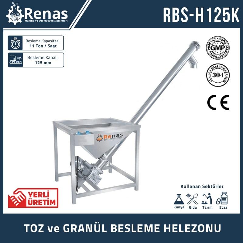 RBS-H125K - Toz ve Granül Taşıma Helezonu - 125mm