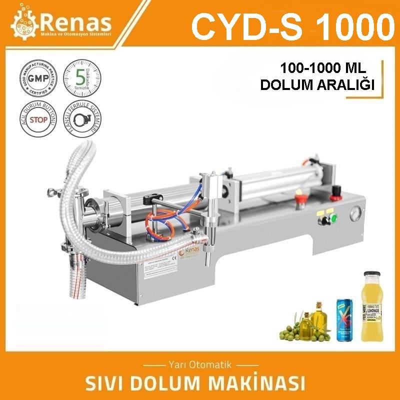 CYD-S1000 - Yarı Otomatik Sıvı Dolum Makinası - 100-1000ml