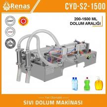CYD-S2-1500 - Çift Nozullu Yarı Otomatik Sıvı Dolum Makinası - 200-1500ml