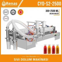 CYD-S2-2500 - Çift Nozullu Sıvı Dolum Makinası - 300-2500ml