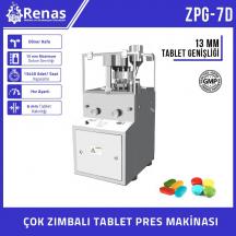 ZPG-7D - Multi Staple Rotary Head Tablet Press Machine - 13mm