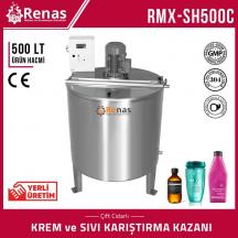 RMX-SH500C - Çift Cidarlı Endüstriyel Krem ve Sıvı Karıştırıcılı Kazan - 500 Litre