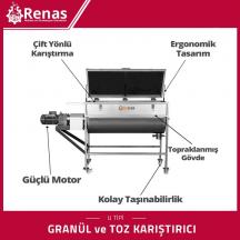 RMX-U2 - U Tipi Granül ve Toz Karıştırma Makinası - 400 Litre