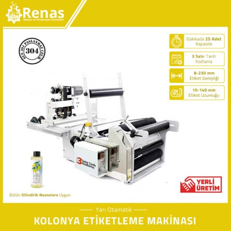 cost of Kolonya Etiketleme Makinası in turkey