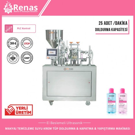 cost of Makeup Cleaning Water Filling and Gluing Machine in turkey