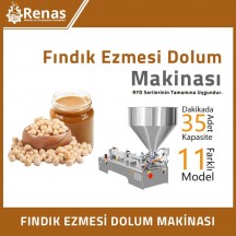 Fındık Ezmesi Dolum Makinası 10-100ml