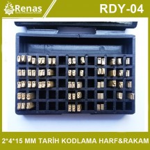 Manuel ve Otomatik Tarih Kodlama Makinası Harf & Rakam  2*4*15 MM