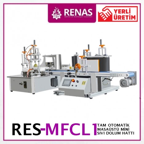 RES-MFCL1 - Tam Otomatik Endüstriyel Sıvı Dolum Hattı