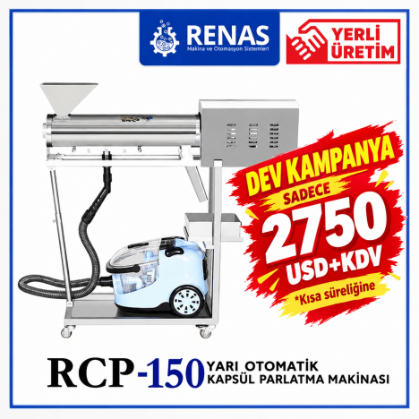 RCP-150 Kapsül ve Tablet Parlatma Makinası
